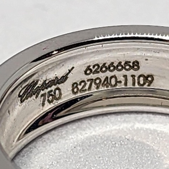 Chopard Chopardissimo Signature 18k 750 White Gold Band Ring Size 6 - Picture 4 of 7